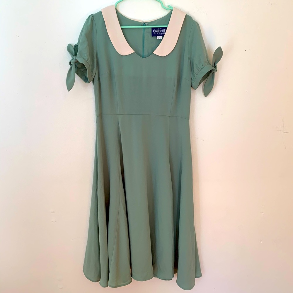 Collectif Vintage Sage Green dress